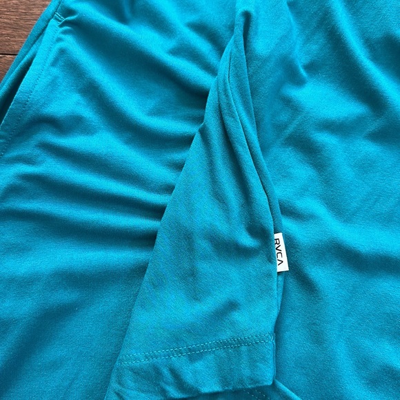 RVCA Sucker Punched 2 Swing Jersey Dress with Side Pockets Teal Blue Small - Picture 6 of 6